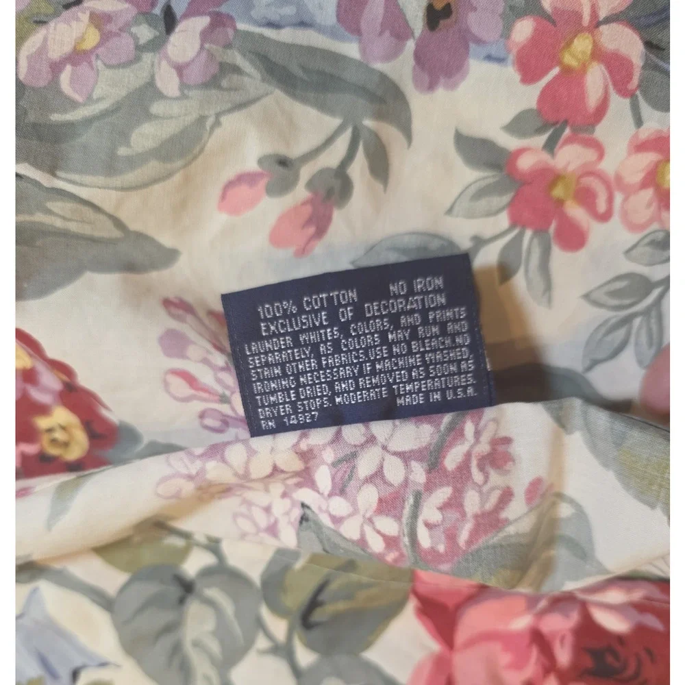 Ralph Lauren Allison Euro Sham Floral Ruffle 26x26 Grandmillennial Cottagecore